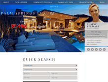 Tablet Screenshot of palmspringsluxuryrealty.com